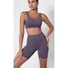 imageODODOS ODCLOUD 2Pack Lounge Yoga Shorts for Women 4quot  6quot  8quot 10quot High Waist Buttery Soft Biker ShortsBlackdark Purple