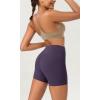 imageODODOS ODCLOUD 2Pack Lounge Yoga Shorts for Women 4quot  6quot  8quot 10quot High Waist Buttery Soft Biker ShortsBlackdark Purple