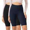 imageODODOS ODCLOUD 2Pack Lounge Yoga Shorts for Women 4quot  6quot  8quot 10quot High Waist Buttery Soft Biker ShortsBlackdeep Navy