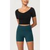 imageODODOS ODCLOUD 2Pack Lounge Yoga Shorts for Women 4quot  6quot  8quot 10quot High Waist Buttery Soft Biker ShortsBlackforest Teal