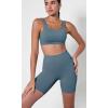 imageODODOS ODCLOUD 2Pack Lounge Yoga Shorts for Women 4quot  6quot  8quot 10quot High Waist Buttery Soft Biker ShortsBlackink Blue