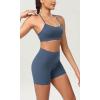 imageODODOS ODCLOUD 2Pack Lounge Yoga Shorts for Women 4quot  6quot  8quot 10quot High Waist Buttery Soft Biker ShortsBlackink Blue