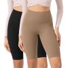 imageODODOS ODCLOUD 2Pack Lounge Yoga Shorts for Women 4quot  6quot  8quot 10quot High Waist Buttery Soft Biker ShortsBlacklight Brown