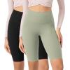 imageODODOS ODCLOUD 2Pack Lounge Yoga Shorts for Women 4quot  6quot  8quot 10quot High Waist Buttery Soft Biker ShortsBlacklime Stone