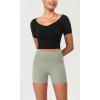 imageODODOS ODCLOUD 2Pack Lounge Yoga Shorts for Women 4quot  6quot  8quot 10quot High Waist Buttery Soft Biker ShortsBlacklime Stone