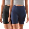 imageODODOS ODCLOUD 2Pack Lounge Yoga Shorts for Women 4quot  6quot  8quot 10quot High Waist Buttery Soft Biker ShortsBlacknavy