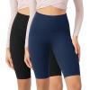 imageODODOS ODCLOUD 2Pack Lounge Yoga Shorts for Women 4quot  6quot  8quot 10quot High Waist Buttery Soft Biker ShortsBlacknavy