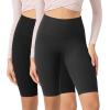 imageODODOS ODCLOUD 2Pack Lounge Yoga Shorts for Women 4quot  6quot  8quot 10quot High Waist Buttery Soft Biker ShortsBlackonyx Black Grey