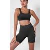imageODODOS ODCLOUD 2Pack Lounge Yoga Shorts for Women 4quot  6quot  8quot 10quot High Waist Buttery Soft Biker ShortsBlackonyx Black Grey