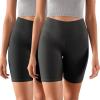imageODODOS ODCLOUD 2Pack Lounge Yoga Shorts for Women 4quot  6quot  8quot 10quot High Waist Buttery Soft Biker ShortsBlackonyx Black Grey
