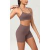 imageODODOS ODCLOUD 2Pack Lounge Yoga Shorts for Women 4quot  6quot  8quot 10quot High Waist Buttery Soft Biker ShortsBlackpurple Taupe