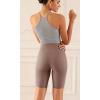 imageODODOS ODCLOUD 2Pack Lounge Yoga Shorts for Women 4quot  6quot  8quot 10quot High Waist Buttery Soft Biker ShortsBlackpurple Taupe
