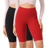 imageODODOS ODCLOUD 2Pack Lounge Yoga Shorts for Women 4quot  6quot  8quot 10quot High Waist Buttery Soft Biker ShortsBlackred