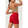 imageODODOS ODCLOUD 2Pack Lounge Yoga Shorts for Women 4quot  6quot  8quot 10quot High Waist Buttery Soft Biker ShortsBlackred