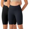 imageODODOS ODLEX 2Pack High Waist Workout Shorts for Women Tummy Control Workout Gym Athletic Biker Shorts6quot  8quot InseamBlackdeep Navy