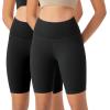 imageODODOS ODLEX 2Pack High Waist Workout Shorts for Women Tummy Control Workout Gym Athletic Biker Shorts6quot  8quot InseamBlackonyx Black Grey