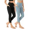 imageODODOS ODCLOUD 2Pack Buttery Soft Lounge Yoga Leggings with Pockets for Women 23quot  25quot  28quot High Waist Yoga PantsBlackchambray