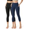 imageODODOS ODCLOUD 2Pack Buttery Soft Lounge Yoga Leggings with Pockets for Women 23quot  25quot  28quot High Waist Yoga PantsBlacknavy