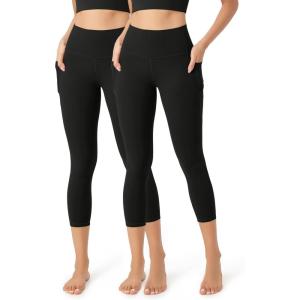 imageODODOS ODCLOUD 2Pack Buttery Soft Lounge Yoga Leggings with Pockets for Women 23quot  25quot  28quot High Waist Yoga Pants1blackblack