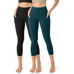 imageODODOS ODCLOUD 2Pack Buttery Soft Lounge Yoga Leggings with Pockets for Women 23quot  25quot  28quot High Waist Yoga PantsBlackforest Teal