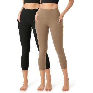 imageODODOS ODCLOUD 2Pack Buttery Soft Lounge Yoga Leggings with Pockets for Women 23quot  25quot  28quot High Waist Yoga PantsBlacklight Brown