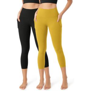 imageODODOS ODCLOUD 2Pack Buttery Soft Lounge Yoga Leggings with Pockets for Women 23quot  25quot  28quot High Waist Yoga PantsBlackmango Mint