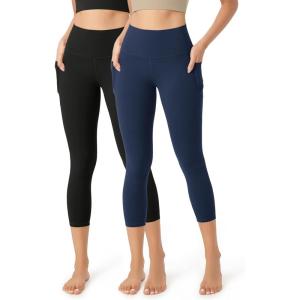 imageODODOS ODCLOUD 2Pack Buttery Soft Lounge Yoga Leggings with Pockets for Women 23quot  25quot  28quot High Waist Yoga PantsBlacknavy