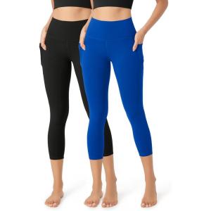 imageODODOS ODCLOUD 2Pack Buttery Soft Lounge Yoga Leggings with Pockets for Women 23quot  25quot  28quot High Waist Yoga PantsBlackroyal Blue