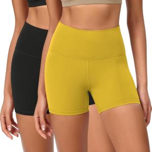imageODODOS ODCLOUD 2Pack Lounge Yoga Shorts for Women 4quot  6quot  8quot 10quot High Waist Buttery Soft Biker ShortsBlackmango Mint