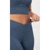 imageODODOS 2 Pack Buttery Soft Cross Waist Leggings for Women ODCLOUD 25quot  28quot Crossover Lounge Yoga PantsBlackink Blue