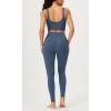 imageODODOS 2 Pack Buttery Soft Cross Waist Leggings for Women ODCLOUD 25quot  28quot Crossover Lounge Yoga PantsBlackink Blue