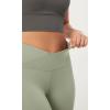 imageODODOS 2 Pack Buttery Soft Cross Waist Leggings for Women ODCLOUD 25quot  28quot Crossover Lounge Yoga PantsBlacklime Stone