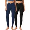 imageODODOS 2 Pack Buttery Soft Cross Waist Leggings for Women ODCLOUD 25quot  28quot Crossover Lounge Yoga PantsBlacknavy