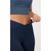 imageODODOS 2 Pack Buttery Soft Cross Waist Leggings for Women ODCLOUD 25quot  28quot Crossover Lounge Yoga PantsBlacknavy