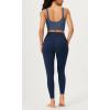 imageODODOS 2 Pack Buttery Soft Cross Waist Leggings for Women ODCLOUD 25quot  28quot Crossover Lounge Yoga PantsBlacknavy