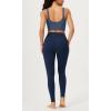 imageODODOS 2 Pack Buttery Soft Cross Waist Leggings for Women ODCLOUD 25quot  28quot Crossover Lounge Yoga PantsBlacknavy