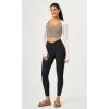 imageODODOS 2 Pack Buttery Soft Cross Waist Leggings for Women ODCLOUD 25quot  28quot Crossover Lounge Yoga PantsBlackonyx Black Grey