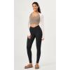 imageODODOS 2 Pack Buttery Soft Cross Waist Leggings for Women ODCLOUD 25quot  28quot Crossover Lounge Yoga PantsBlackonyx Black Grey