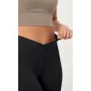 imageODODOS 2 Pack Buttery Soft Cross Waist Leggings for Women ODCLOUD 25quot  28quot Crossover Lounge Yoga PantsBlackonyx Black Grey