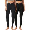 imageODODOS 2 Pack Buttery Soft Cross Waist Leggings for Women ODCLOUD 25quot  28quot Crossover Lounge Yoga PantsBlackonyx Black Grey