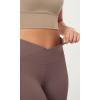 imageODODOS 2 Pack Buttery Soft Cross Waist Leggings for Women ODCLOUD 25quot  28quot Crossover Lounge Yoga PantsBlackpurple Taupe