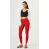 imageODODOS 2 Pack Buttery Soft Cross Waist Leggings for Women ODCLOUD 25quot  28quot Crossover Lounge Yoga PantsBlackred