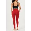 imageODODOS 2 Pack Buttery Soft Cross Waist Leggings for Women ODCLOUD 25quot  28quot Crossover Lounge Yoga PantsBlackred