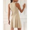 imageODODOS Casual Flare Tank Dress for Women Summer Sleeveless Sundress Mini Skater DressBeige