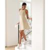 imageODODOS Casual Flare Tank Dress for Women Summer Sleeveless Sundress Mini Skater DressBeige
