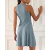 imageODODOS Casual Flare Tank Dress for Women Summer Sleeveless Sundress Mini Skater DressBlue Fusion