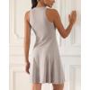 imageODODOS Casual Flare Tank Dress for Women Summer Sleeveless Sundress Mini Skater DressLight Beige
