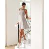 imageODODOS Casual Flare Tank Dress for Women Summer Sleeveless Sundress Mini Skater DressLight Beige