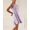 imageODODOS Casual Flare Tank Dress for Women Summer Sleeveless Sundress Mini Skater DressLilac