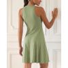 imageODODOS Casual Flare Tank Dress for Women Summer Sleeveless Sundress Mini Skater DressOlive Green